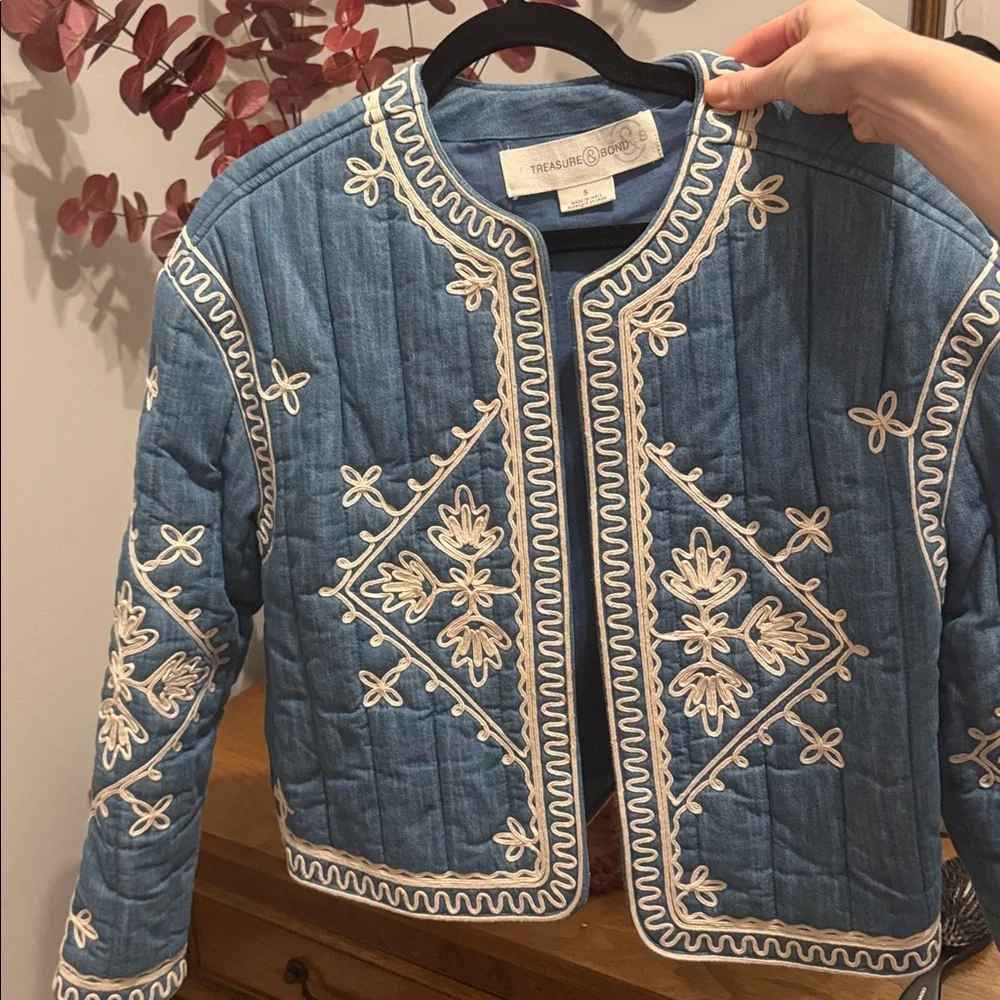 Embroidered Blue Jacket - Picture 2 of 2